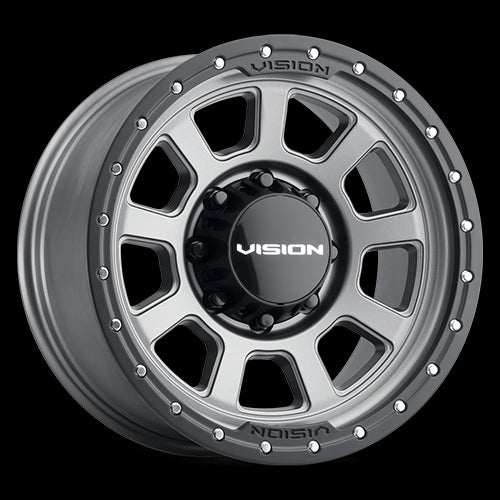 17x9 Vision 350 Ojos Satin Grey 8x170 ET-12 Wheel Rim