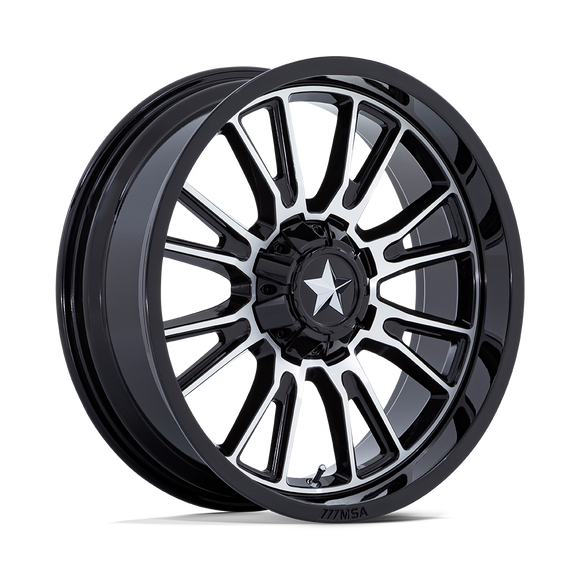 20X7 MSA OFFROAD WHEELS M51 Thunderlips Gloss Black 5x114.3 ET0 Wheel Rim