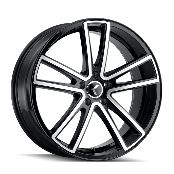 18x8 Kraze KR190 Lusso Gloss Black Machined 5x114.3 5x4.5 ET40 Wheel Rim