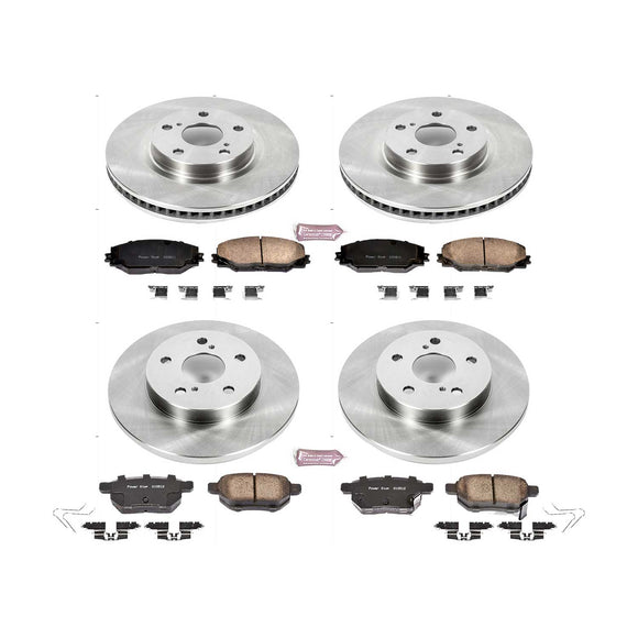 PowerStop OE Stock Replacement Low-Dust Ceramic Brake Pad and Rotor Kit