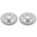 PowerStop Evolution Drilled Slotted Rotors Pair Front For Ford Focus