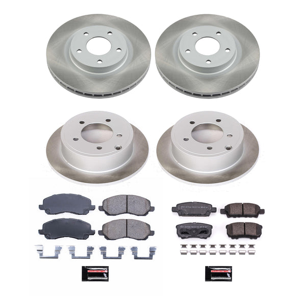 PowerStop Semi-Coated Rotor and Low-Dust Ceramic Brake Pad Kit