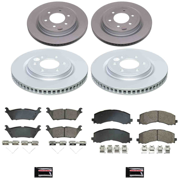 Genuine Geomet Coated Rotor and Low-Dust Ceramic Brake Pad Kit