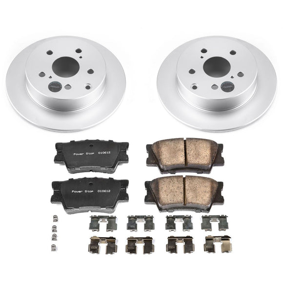PowerStop Genuine Geomet Coated Rotor and Low-Dust Ceramic Brake Pad Kit