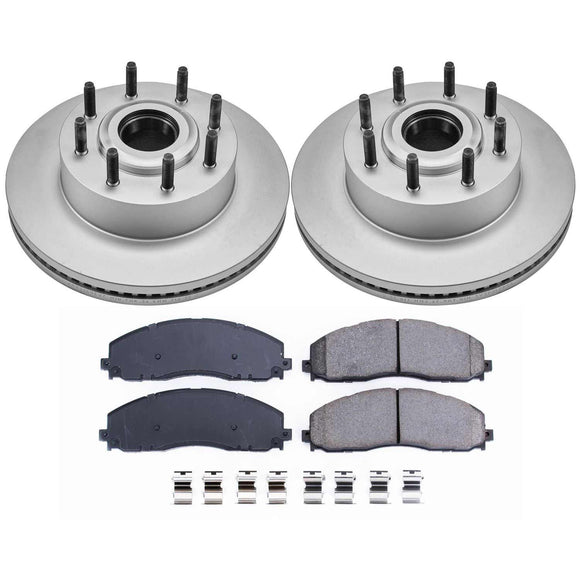 PowerStop Genuine Geomet Coated Rotor and Low-Dust Ceramic Brake Pad Kit