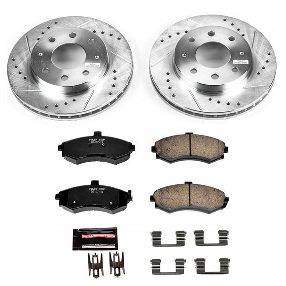 PowerStop Z23 Daily Driver Carbon-Fiber Ceramic Brake Pad and Drilled & Slotted