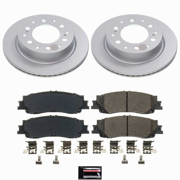 Genuine Geomet Coated Rotor and Low-Dust Ceramic Brake Pad Kit