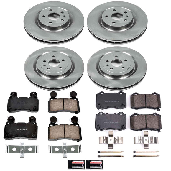 PowerStop OE Stock Replacement Low-Dust Ceramic Brake Pad and Rotor Kit