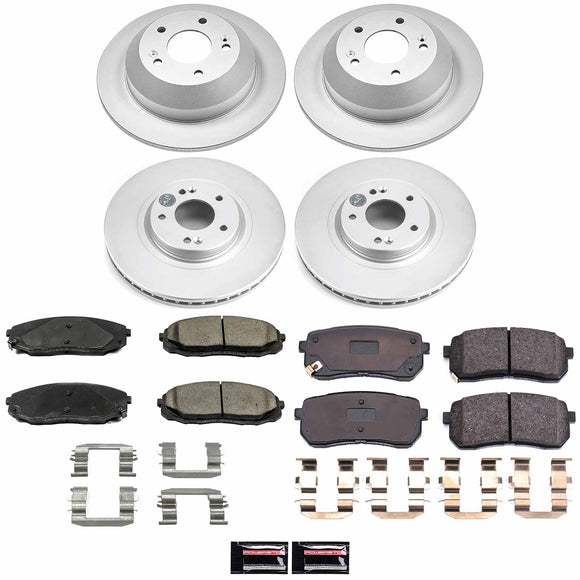 PowerStop Genuine Geomet Coated Rotor and Low-Dust Ceramic Brake Pad Kit