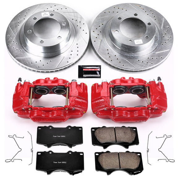 PowerStop Z23 Daily Driver Carbon-Fiber Ceramic Pads Drilled & Slotted Rotor & C