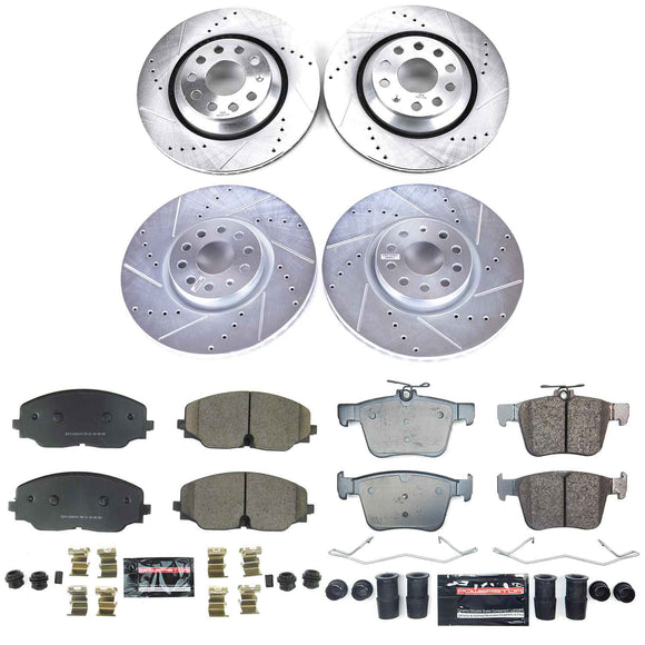 Z23 Daily Driver Carbon-Fiber Ceramic Brake Pad and Drilled & Slotted Rotor Kit