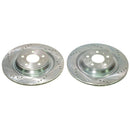PowerStop Evolution Drilled Slotted Rotors Pair Rear For Tesla 3