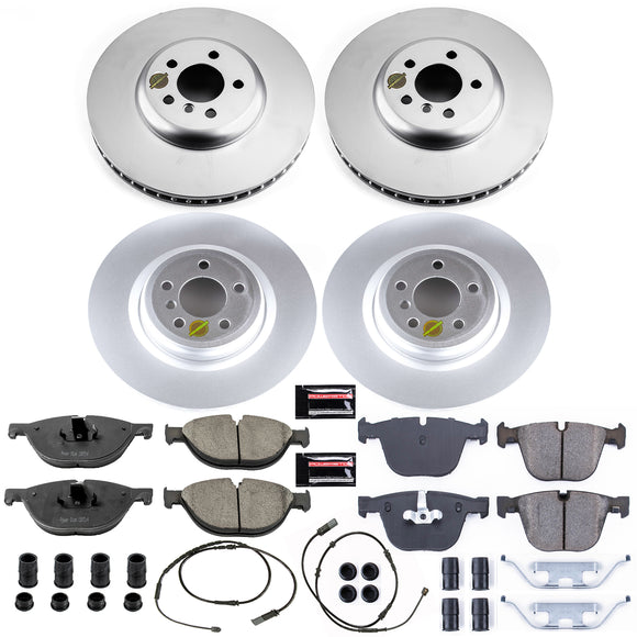 PowerStop Genuine Geomet Coated Rotor and Carbon-Fiber Ceramic Brake Pad Kit