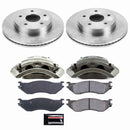PowerStop OE Stock Replacement Low-Dust Ceramic Brake Pad, Rotor and Caliper Kit