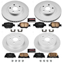 PowerStop Genuine Geomet Coated Rotor and Low-Dust Ceramic Brake Pad Kit