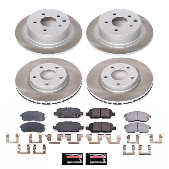 PowerStop Semi-Coated Rotor and Low-Dust Ceramic Brake Pad Kit