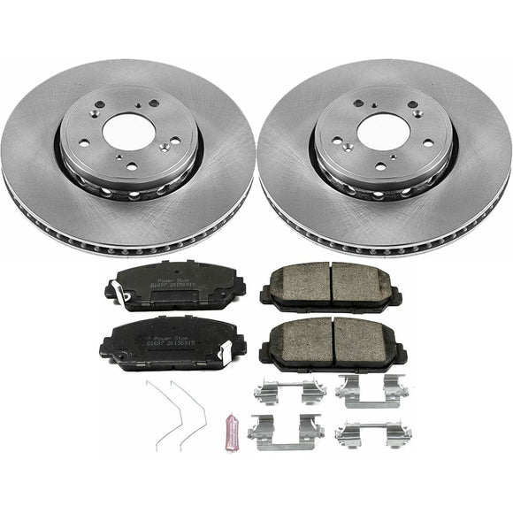 PowerStop OE Stock Replacement Low-Dust Ceramic Brake Pad and Rotor Kit