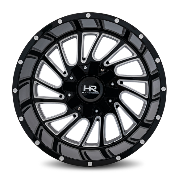 20x12 Hardrock Overdrive Gloss Black Milled 5x139.7/150 ET-51 wheel/rim