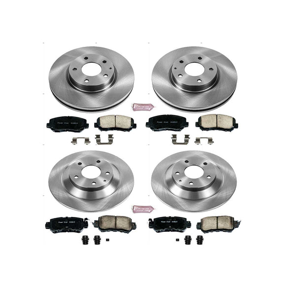 PowerStop OE Stock Replacement Low-Dust Ceramic Brake Pad and Rotor Kit