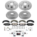 PowerStop Z36 Ceramic Brake Pads with Drilled Slotted Rotors and Drum Shoe Kit