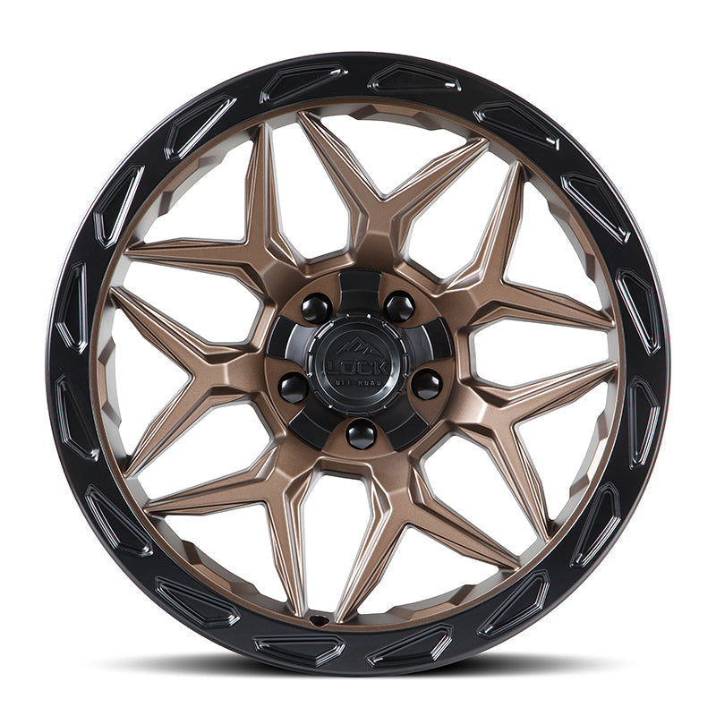 17x9 Lock Off-Road Matrix Bronze Black 5x127 5x139.7 5x5 5x5.5 ET0 Wheel