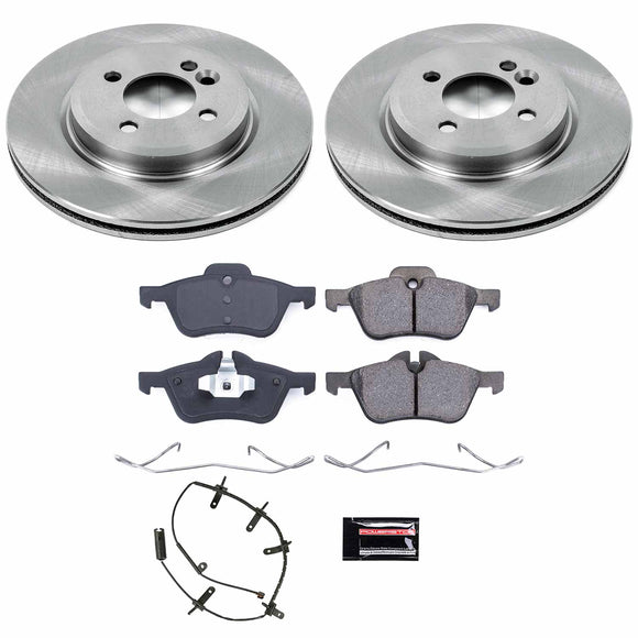PowerStop OE Stock Replacement Low-Dust Ceramic Brake Pad and Rotor Kit