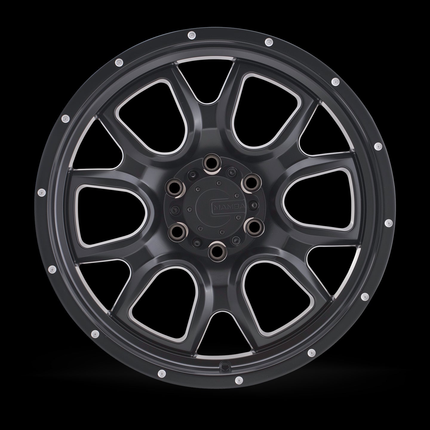 17x9 Mamba M19 Matte Black 5x127 5x5 ET-12 Wheel Rim