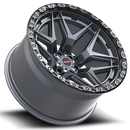 20x9.5 Vortek VRT-603 Atheno Matte Titanium With Black Bead Ring BLANK ET18 CB125.1 Wheel Rim