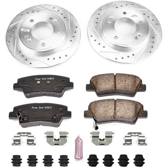 PowerStop Z23 Daily Driver Carbon-Fiber Ceramic Brake Pad and Drilled & Slotted