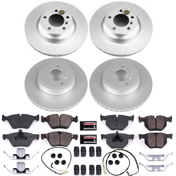 PowerStop Genuine Geomet Coated Rotor and Carbon-Fiber Ceramic Brake Pad Kit
