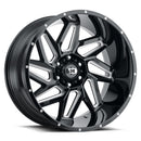 20x10 Vision 361 Spyder Gloss Black Milled Spoke Wheel 8x180 ET-25 CB124.2
