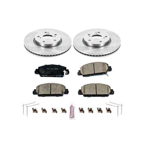 PowerStop OE Stock Replacement Low-Dust Ceramic Brake Pad and Rotor Kit