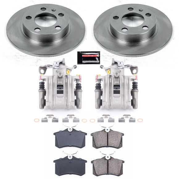 PowerStop OE Stock Replacement Low-Dust Ceramic Brake Pad, Rotor and Caliper Kit
