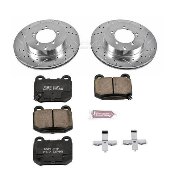 PowerStop Z23 Daily Driver Carbon-Fiber Ceramic Brake Pad and Drilled & Slotted