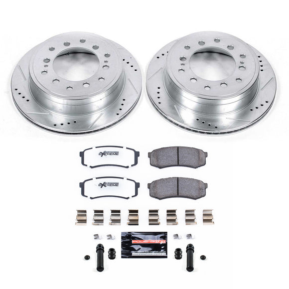 PowerStop Z36 Carbon-Fiber Ceramic Brake Pad with Drilled and Slotted Rotor Kit