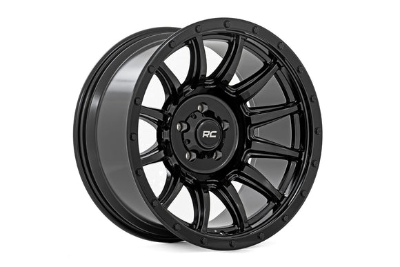 20x10 Rough Country 90 Series Gloss Black Wheel 8x170 ET-19 CB