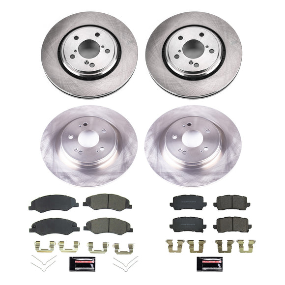 PowerStop OE Stock Replacement Low-Dust Ceramic Brake Pad and Rotor Kit