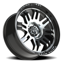 20x9.5 Vision 409 Inferno Gloss Blk Machined 5x5 (5x127) ET-18 wheel/rim
