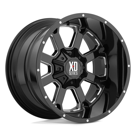 20X9 KMC XD Buck 25 Gloss Black Milled Wheel/Rim 6x135 20-9 6-135 ET0