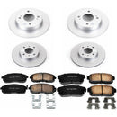 PowerStop Genuine Geomet Coated Rotor and Low-Dust Ceramic Brake Pad Kit