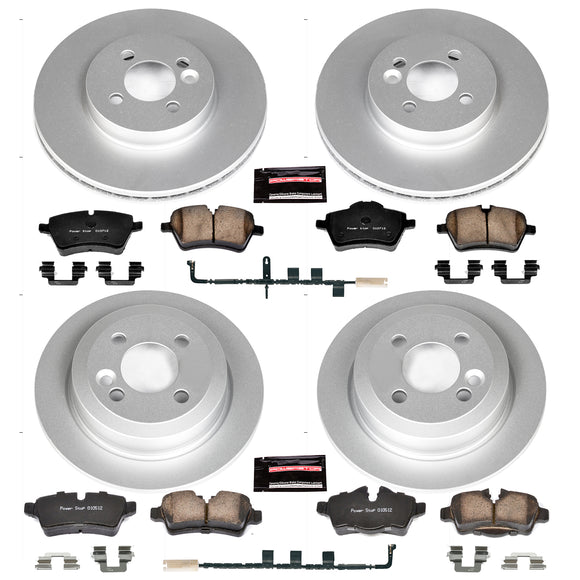 PowerStop Genuine Geomet Coated Rotor and Carbon-Fiber Ceramic Brake Pad Kit