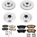 PowerStop Genuine Geomet Coated Rotor and Low-Dust Ceramic Brake Pad Kit