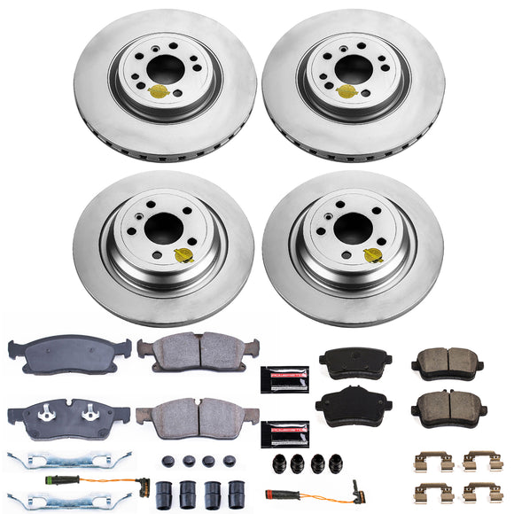 PowerStop Genuine Geomet Coated Rotor and Carbon-Fiber Ceramic Brake Pad Kit