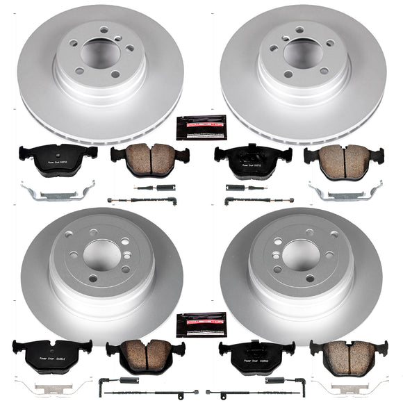PowerStop Genuine Geomet Coated Rotor and Carbon-Fiber Ceramic Brake Pad Kit