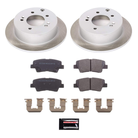 PowerStop Semi-Coated Rotor and Low-Dust Ceramic Brake Pad Kit