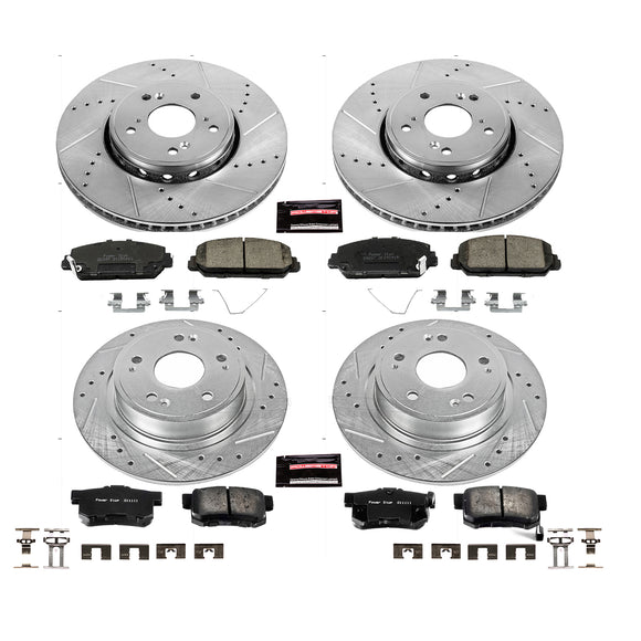 PowerStop Z23 Daily Driver Carbon-Fiber Ceramic Brake Pad and Drilled & Slotted