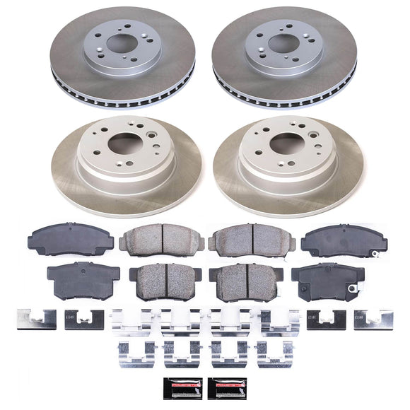 PowerStop Semi-Coated Rotor and Low-Dust Ceramic Brake Pad Kit