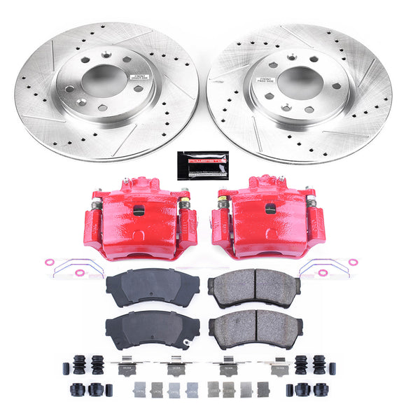 PowerStop Z23 Daily Driver Carbon-Fiber Ceramic Pads Drilled & Slotted Rotor & C