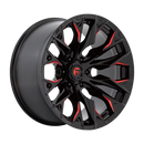 22x12 Fuel Off-Road D823 Flame Gloss Black Milled Candy Red 6x139.7 ET-44 Wheel