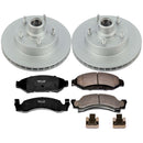 PowerStop Genuine Geomet Coated Rotor and Low-Dust Ceramic Brake Pad Kit